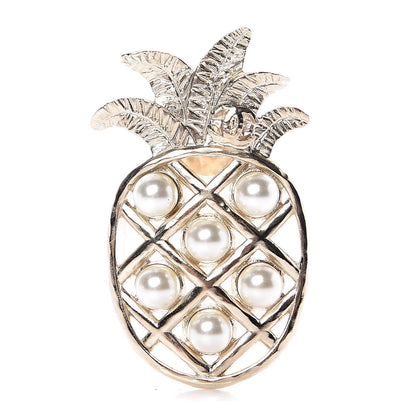Chanel Pearl Pineapple Brooch Gold 1 of 5