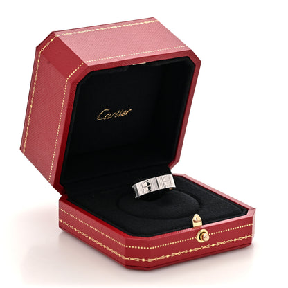 Cartier 18K White Gold 6.5mm LOVE Unlimited Ring 53 6.5 5 of 5
