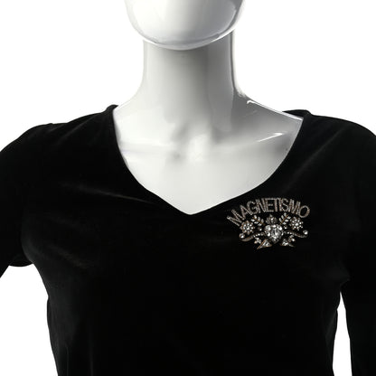 Gucci Metal Crystal Magnetismo Brooch Aged Gold 2 of 7