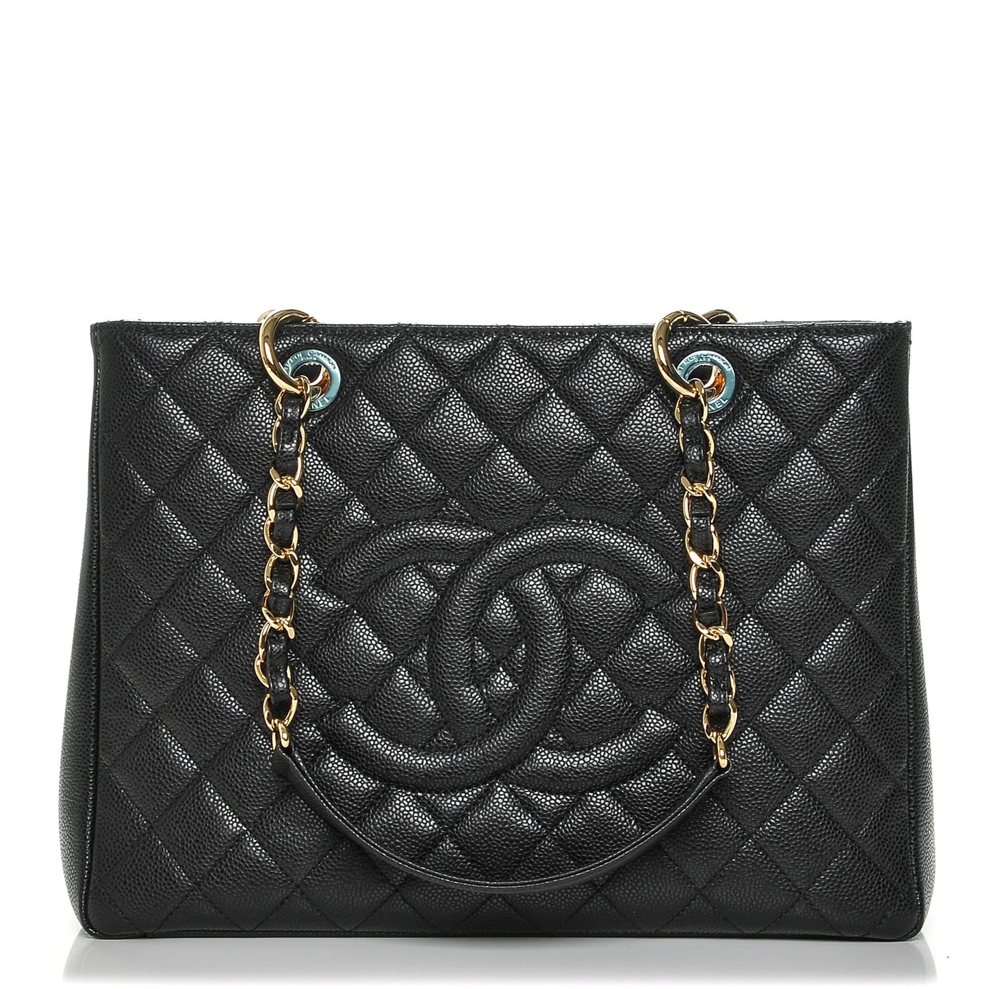 Caviar Quilted Grand Shopping Tote GST Black
