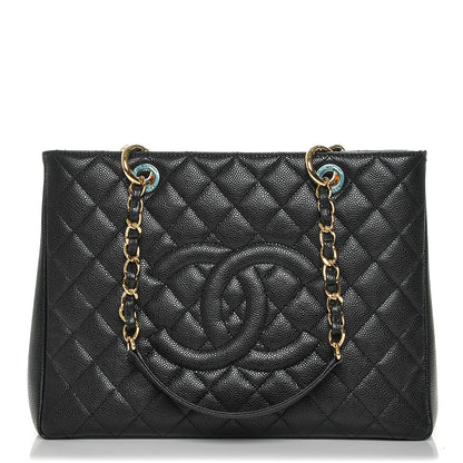 Chanel Caviar Quilted Grand Shopping Tote GST Black 1 of 7