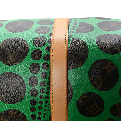 Louis Vuitton Monogram Kusama Pumpkin Dots Keepall Bandouliere 55 Green 12 of 13