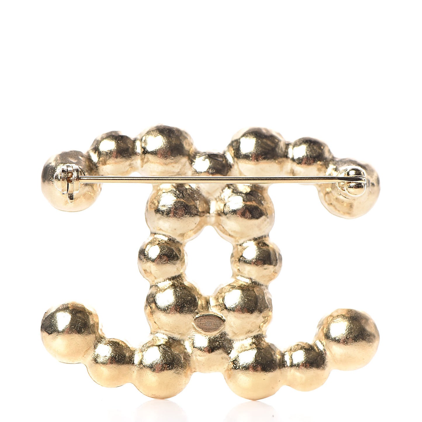 Pearl CC Brooch Light Gold