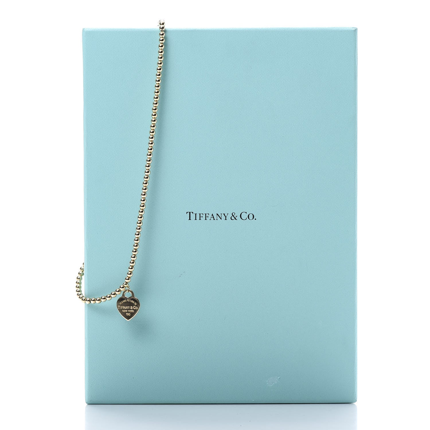 Tiffany 18K Yellow Gold 4mm Return To Tiffany Heart Tag Bead