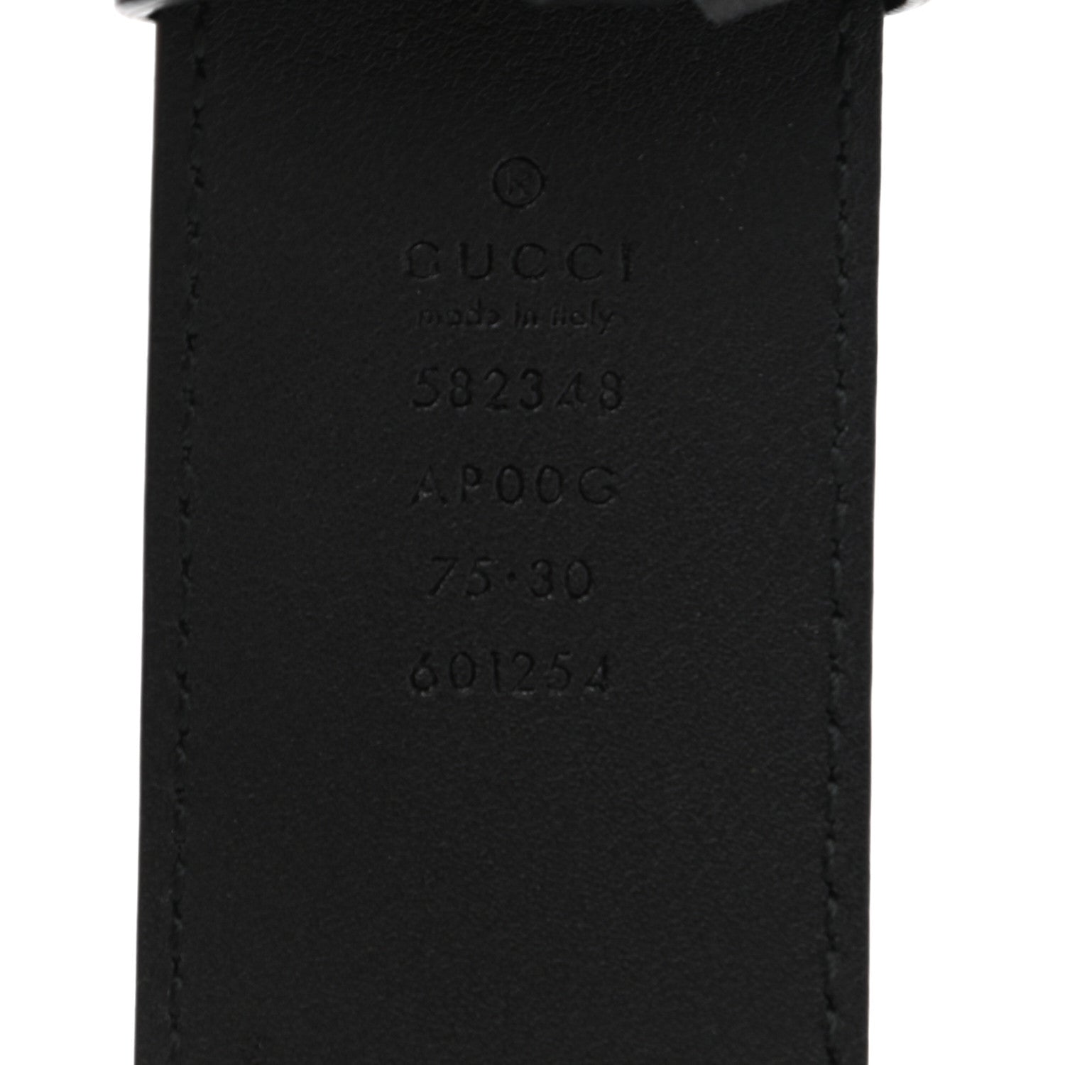 Gucci Moon Calfskin Scales Double G 40mm Belt 75 30 Black 3 of 5
