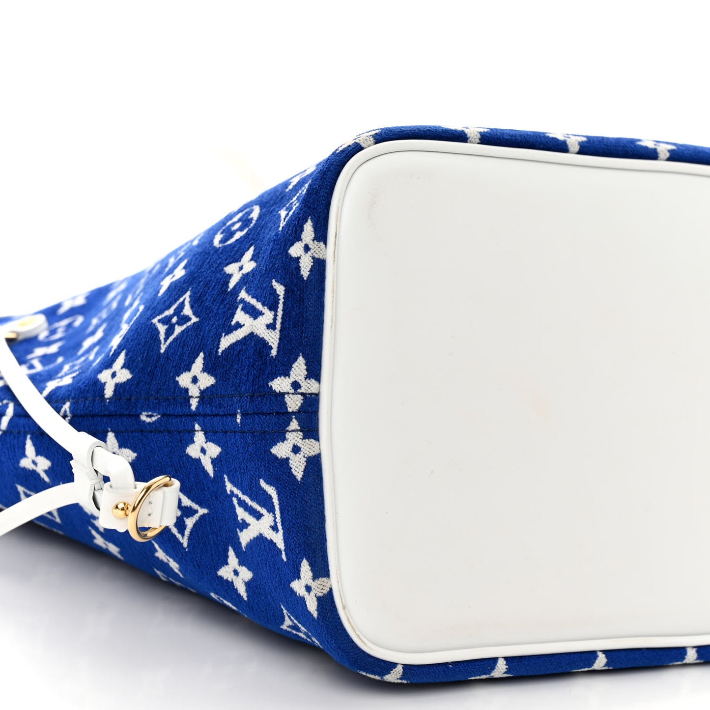 Jacquard Velvet Monogram LV Match Neverfull MM Bleu
