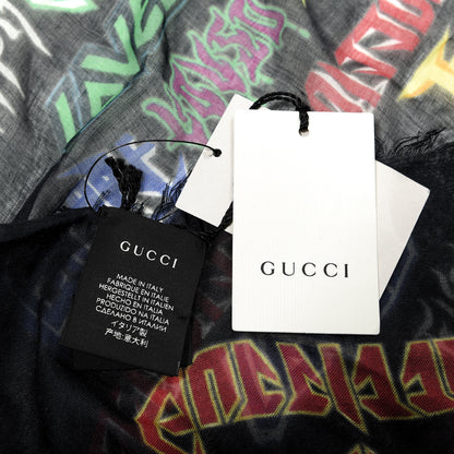 Gucci Modal Silk Loved Scarf Black 2 of 3