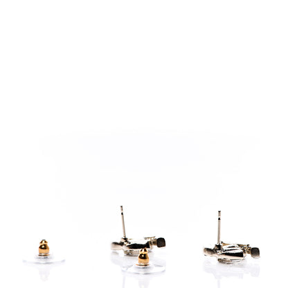 Chanel Crystal Baguette CC Earrings Gold 3 of 5