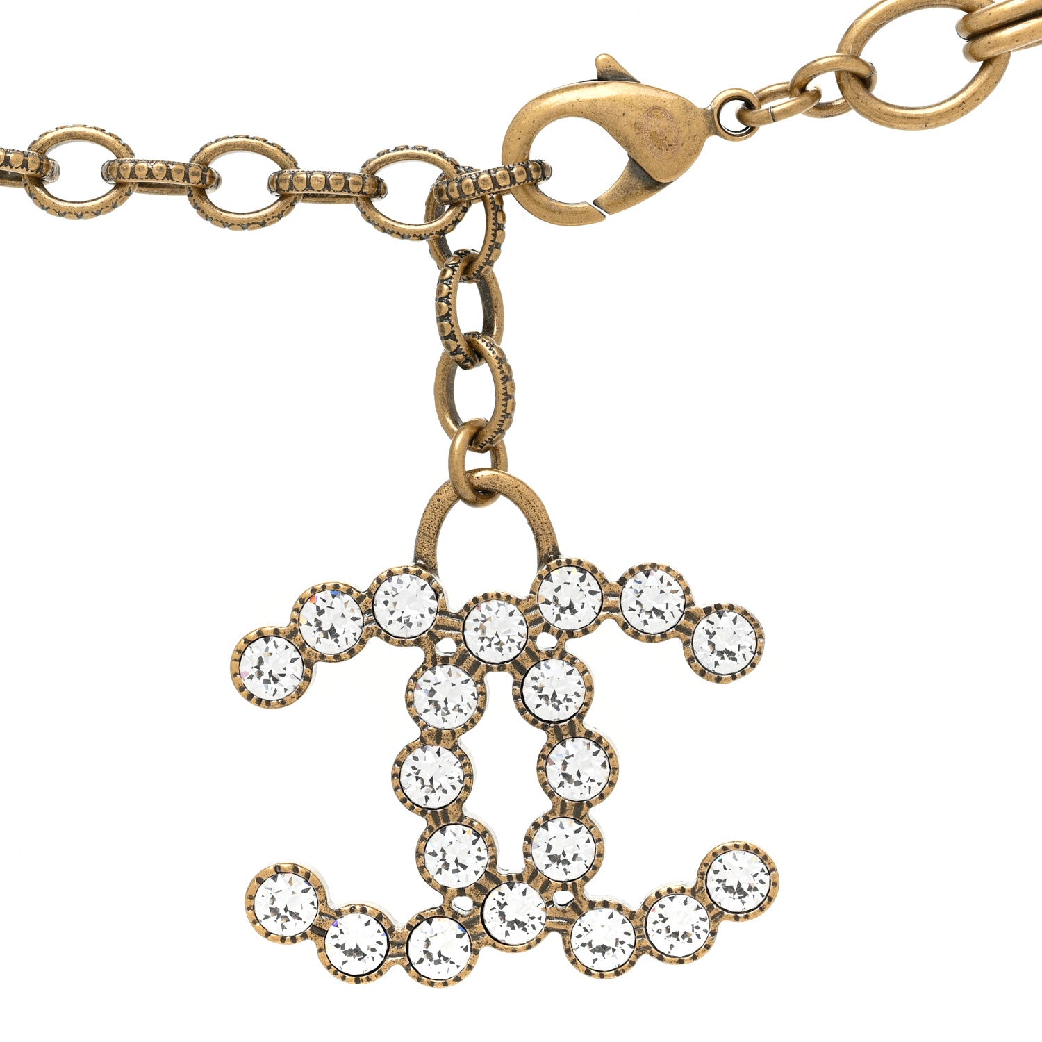 Chanel Crystal City of Lights Letter Chain Belt Gold 5 of 5