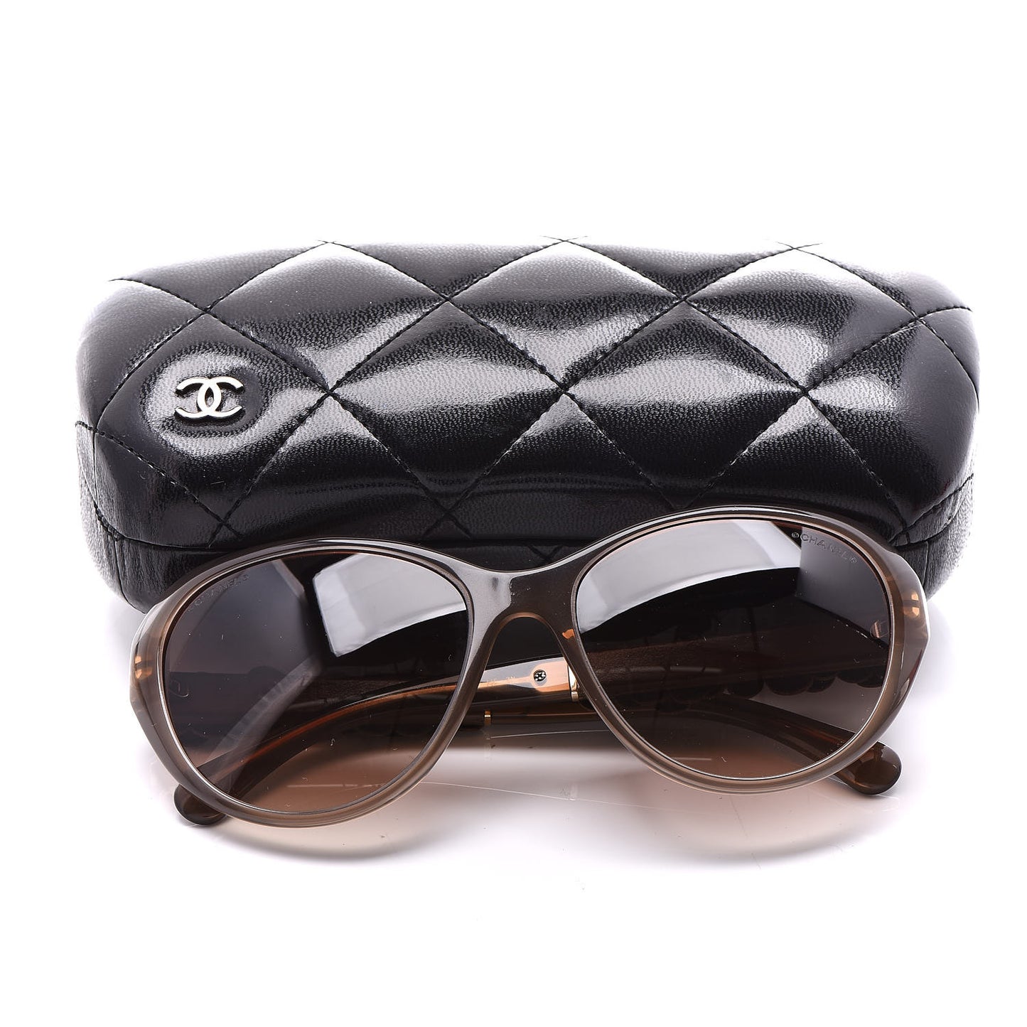 Lambskin Camellia CC Sunglasses 5316 Q Brown