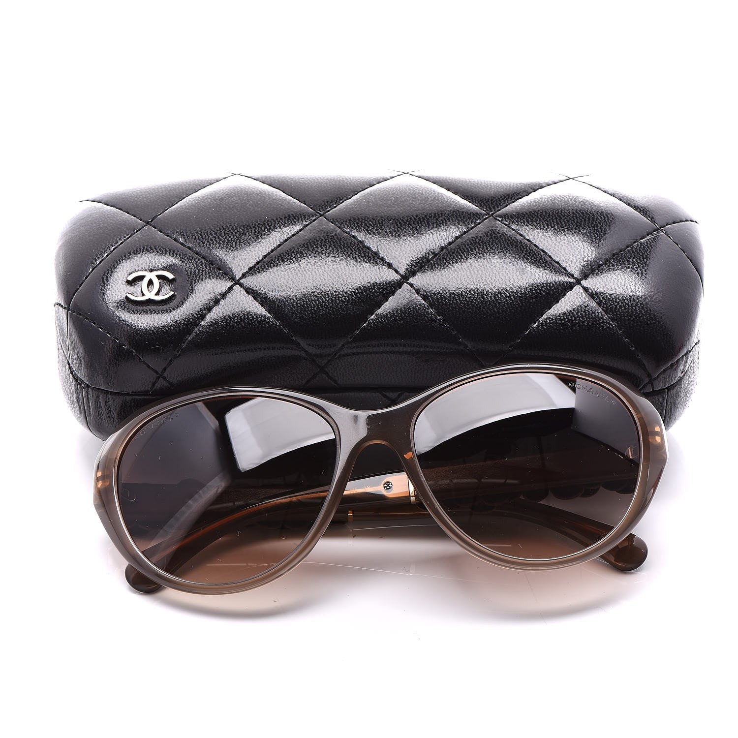 Chanel Lambskin Camellia CC Sunglasses 5316 Q Brown 8 of 8