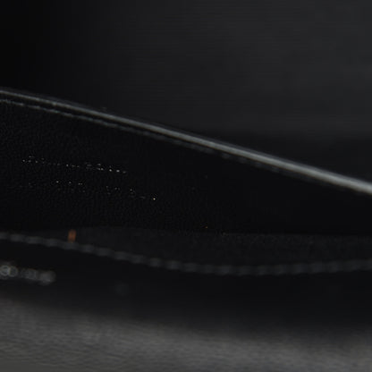 Saint Laurent Grain De Poudre Textured Mixed Matelasse Triquilt Medium Monogram Satchel Black 8 of 12
