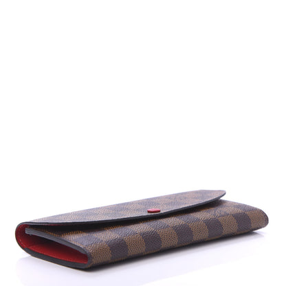 Louis Vuitton Damier Ebene Emilie Wallet Red 4 of 11