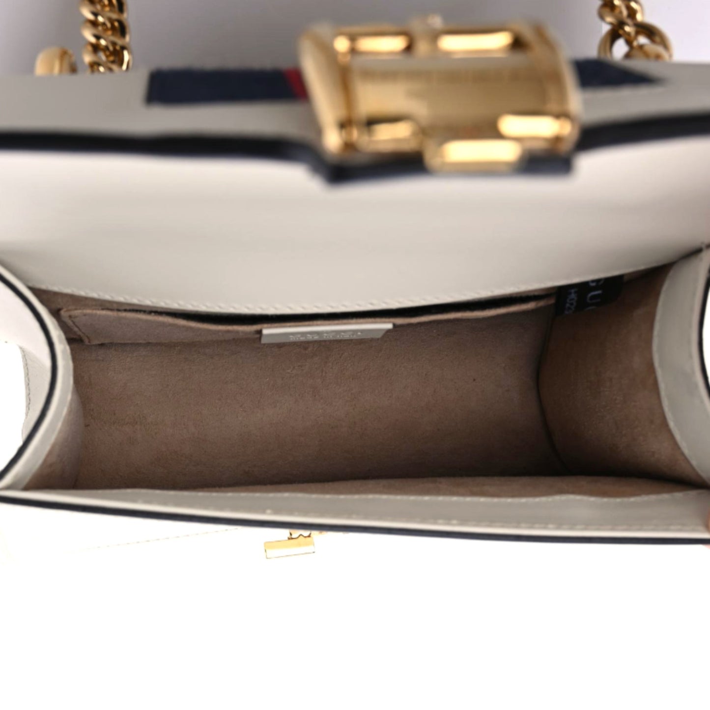 Calfskin Mini Sylvie Chain Shoulder Bag White