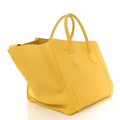 Celine Supple Calfskin Medium Phantom Luggage Sun Yellow 3 of 16