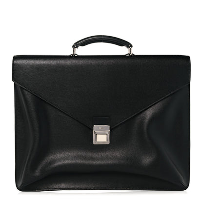 Fendi Vitello Elite Flamingo Slim Business Bag Black 1 of 11