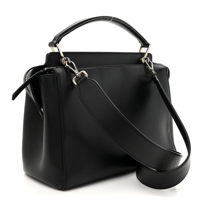 Fendi Vitello Baltico Dolce DotCom Satchel Black Blue Royal 3 of 16