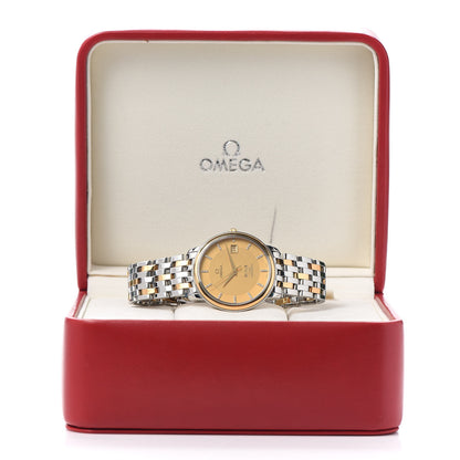 Omega Stainless Steel 18K Yellow Gold Diamond 36mm De Ville Automatic Watch Champagne 4374.15.00 6 of 6