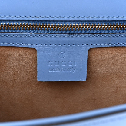 Gucci Calfskin Small Sylvie Shoulder Bag Clear Sky Blue 6 of 20