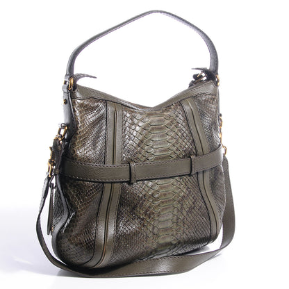 Gucci Python Medium Running Hobo Military 3 of 8