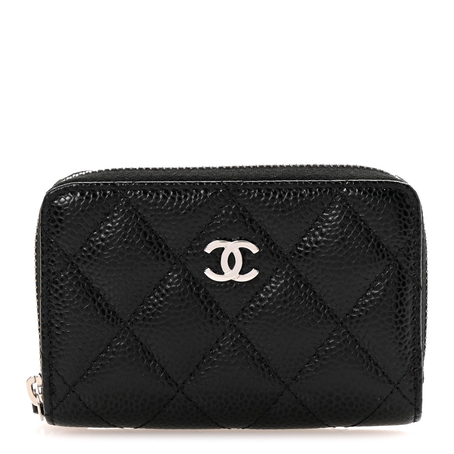 Chanel Caviar Quilted Zip Coin Purse Black 1 of 8