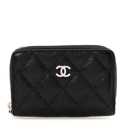 Chanel Caviar Quilted Zip Coin Purse Black 1 of 8