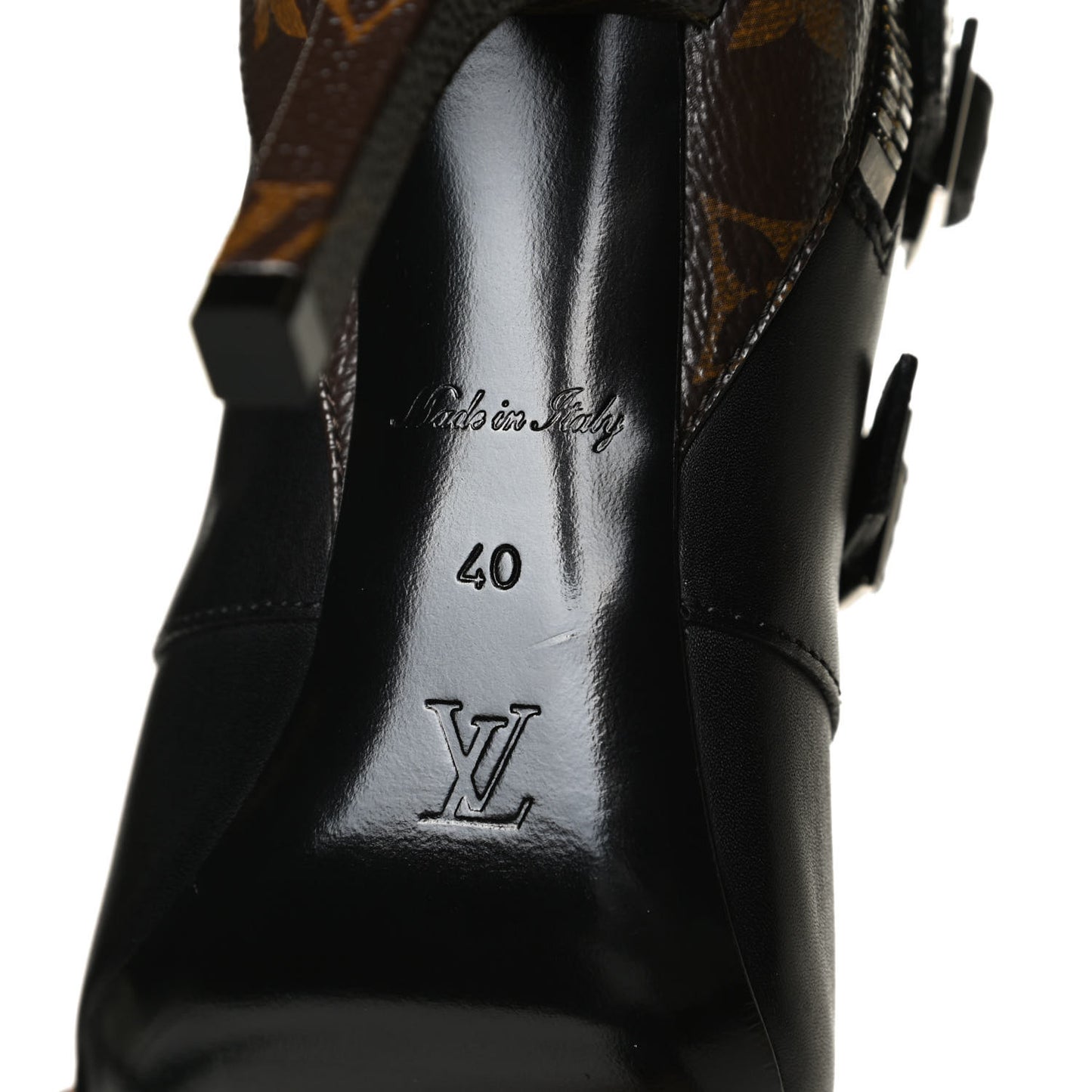 Calfskin Monogram Janet Ankle Boots 40 Black