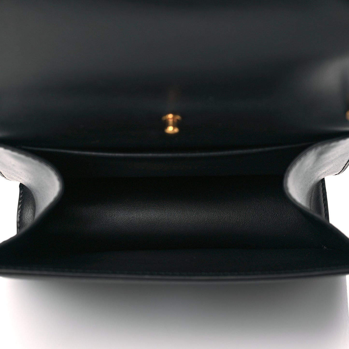 Smooth Calfskin Small Devotion Envelope Top Handle Bag Black