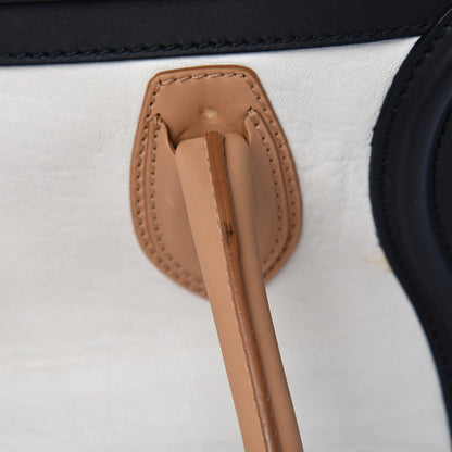 Celine Calfskin Mini Tri-Color Luggage Black Brown White 23 of 24
