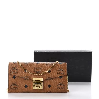 MCM Visetos Large Patricia Wallet On Chain Cognac 12 of 12