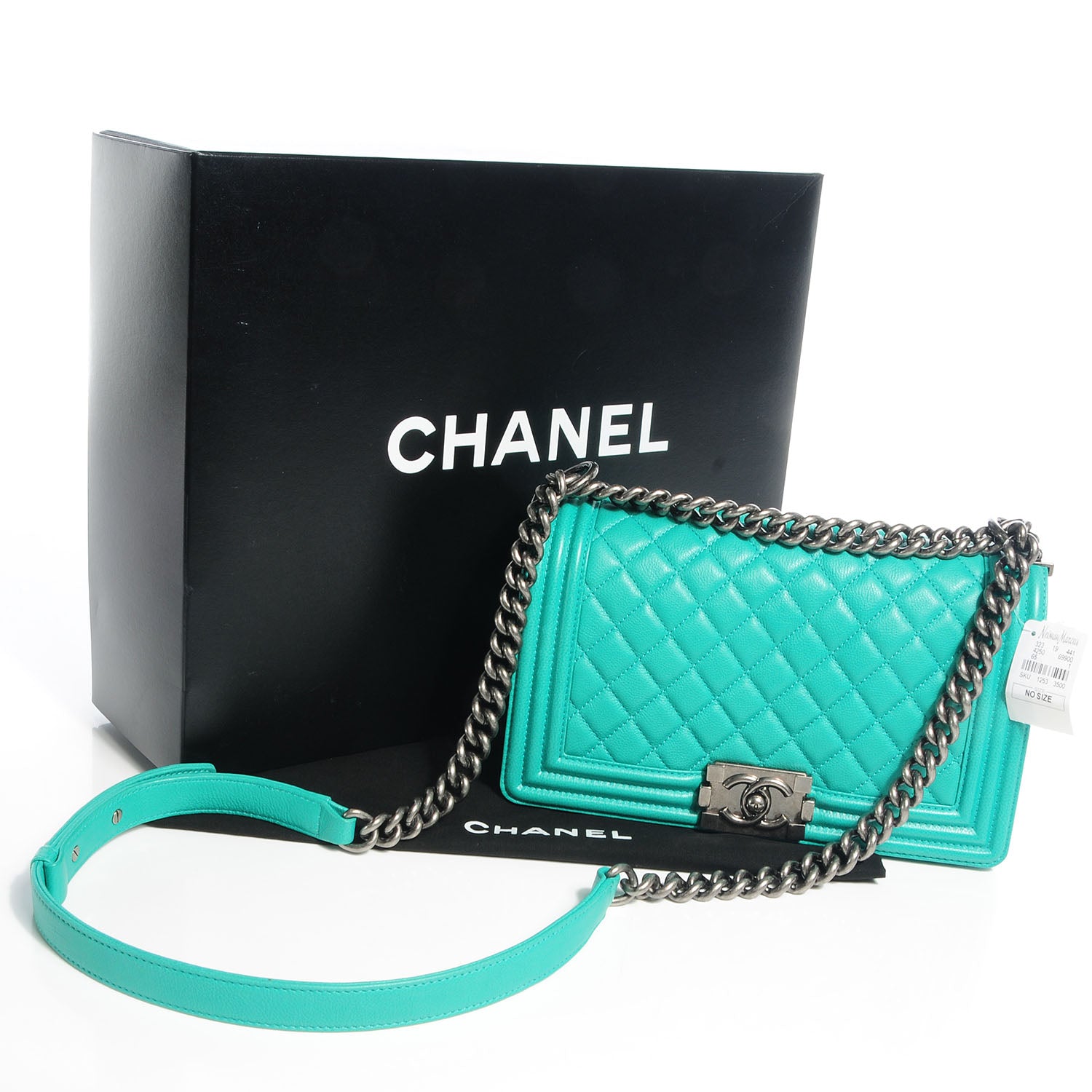 Chanel Lambskin Quilted Medium Boy Flap Menthe 9 of 9