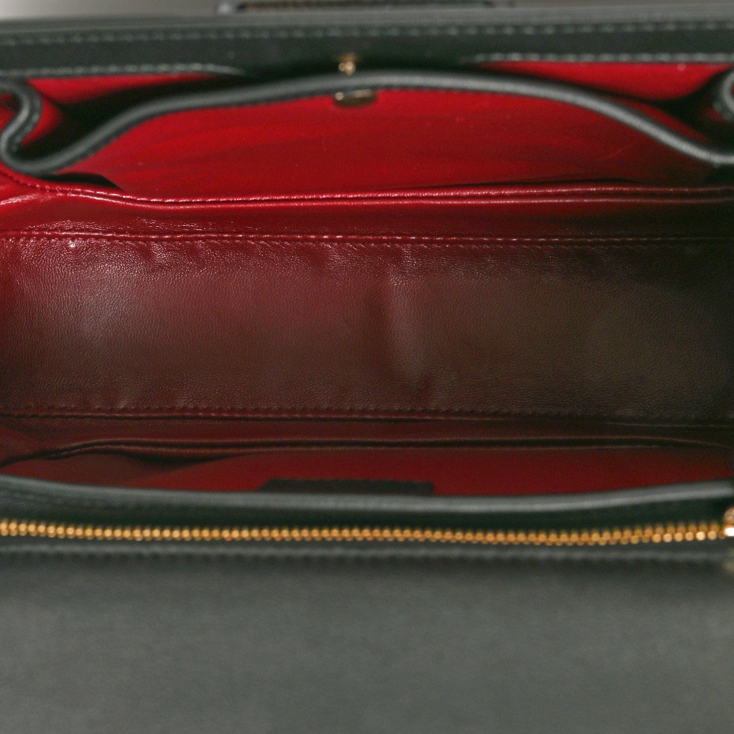 Gucci Skipper Calf Web Medium Bamboo 1947 Top Handle Bag Black