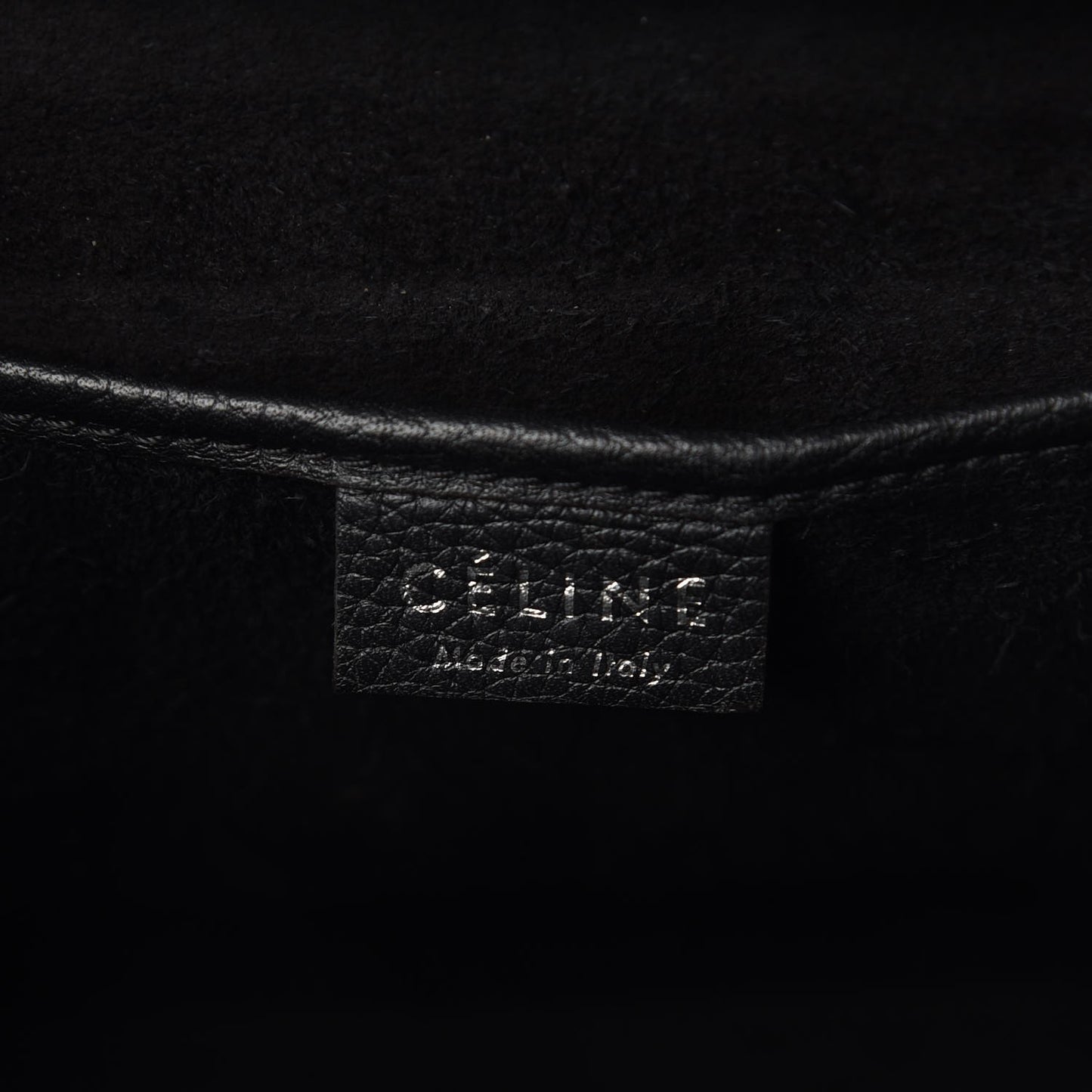 Drummed Calfskin Nano Luggage Black