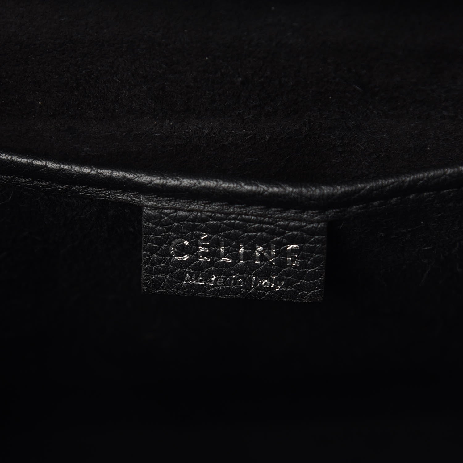Celine Drummed Calfskin Nano Luggage Black 7 of 11