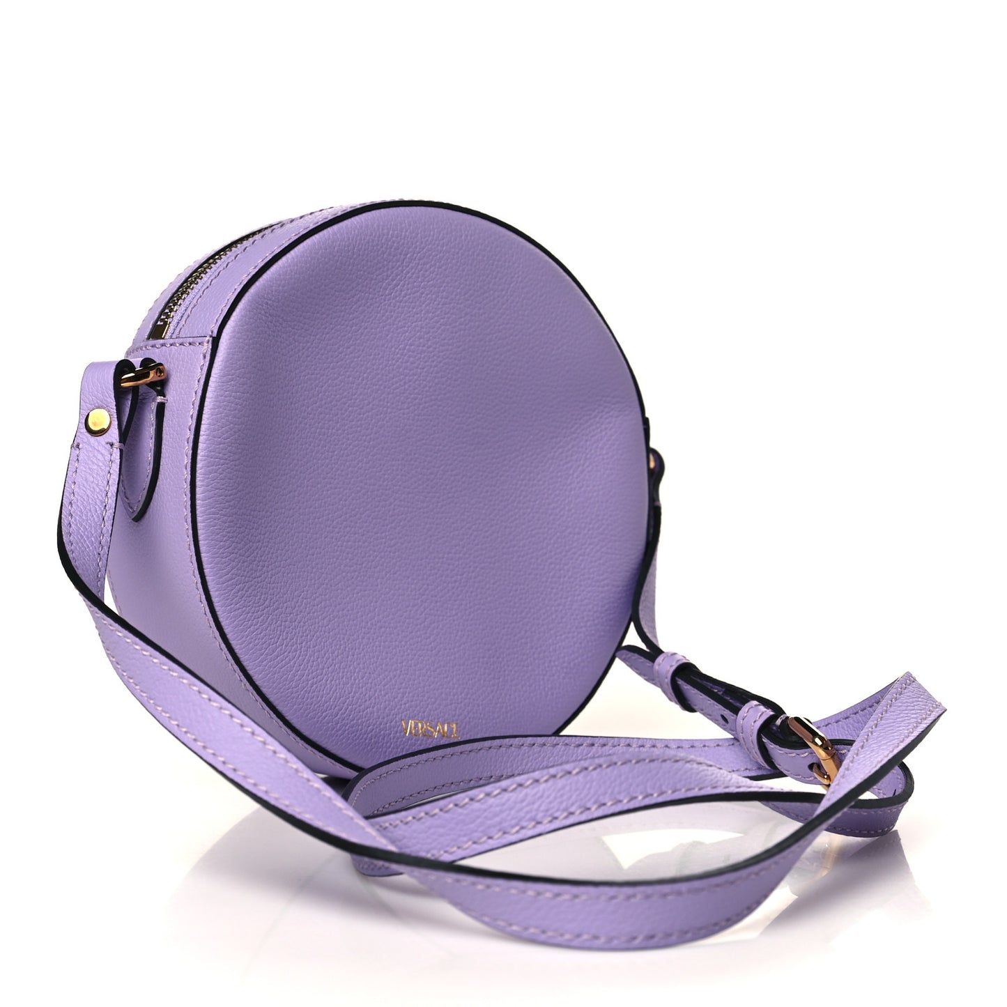 Calfskin La Medusa Round Camera Bag Lilac