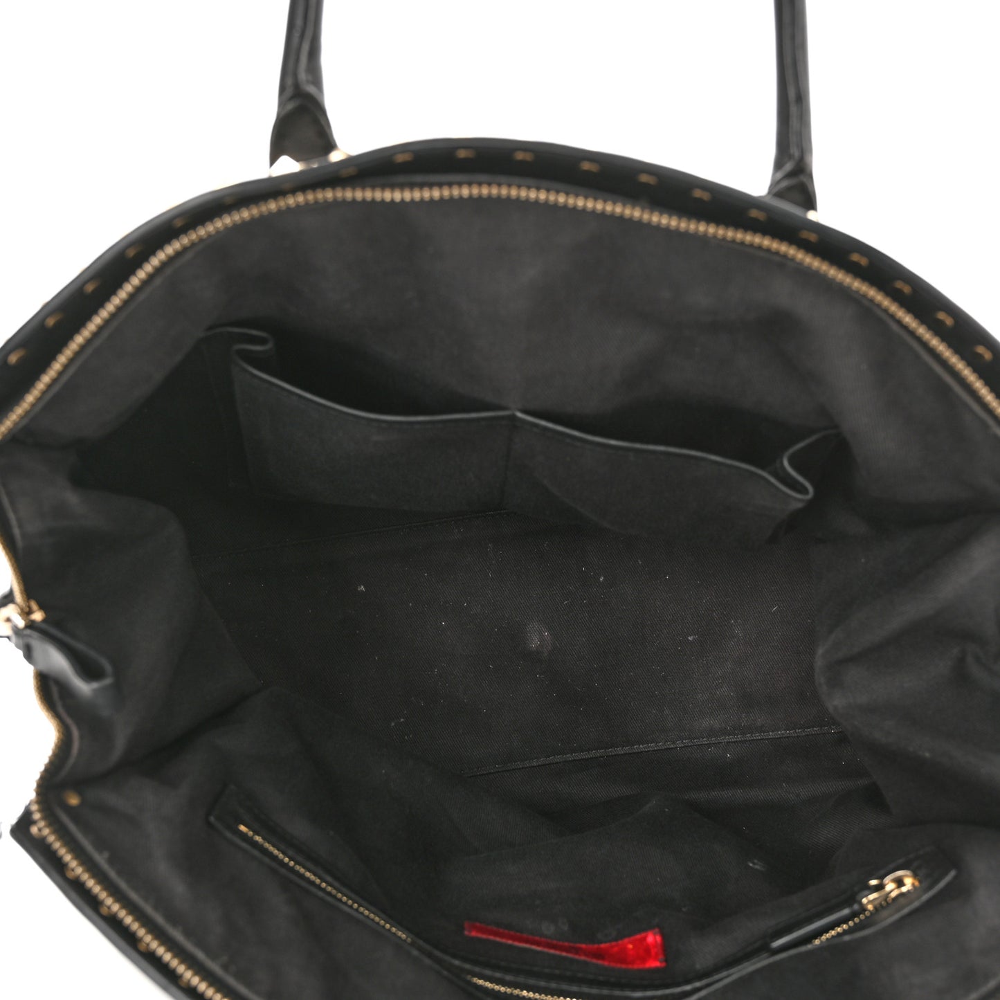 Vitello Rockstud Dome Shopper Black