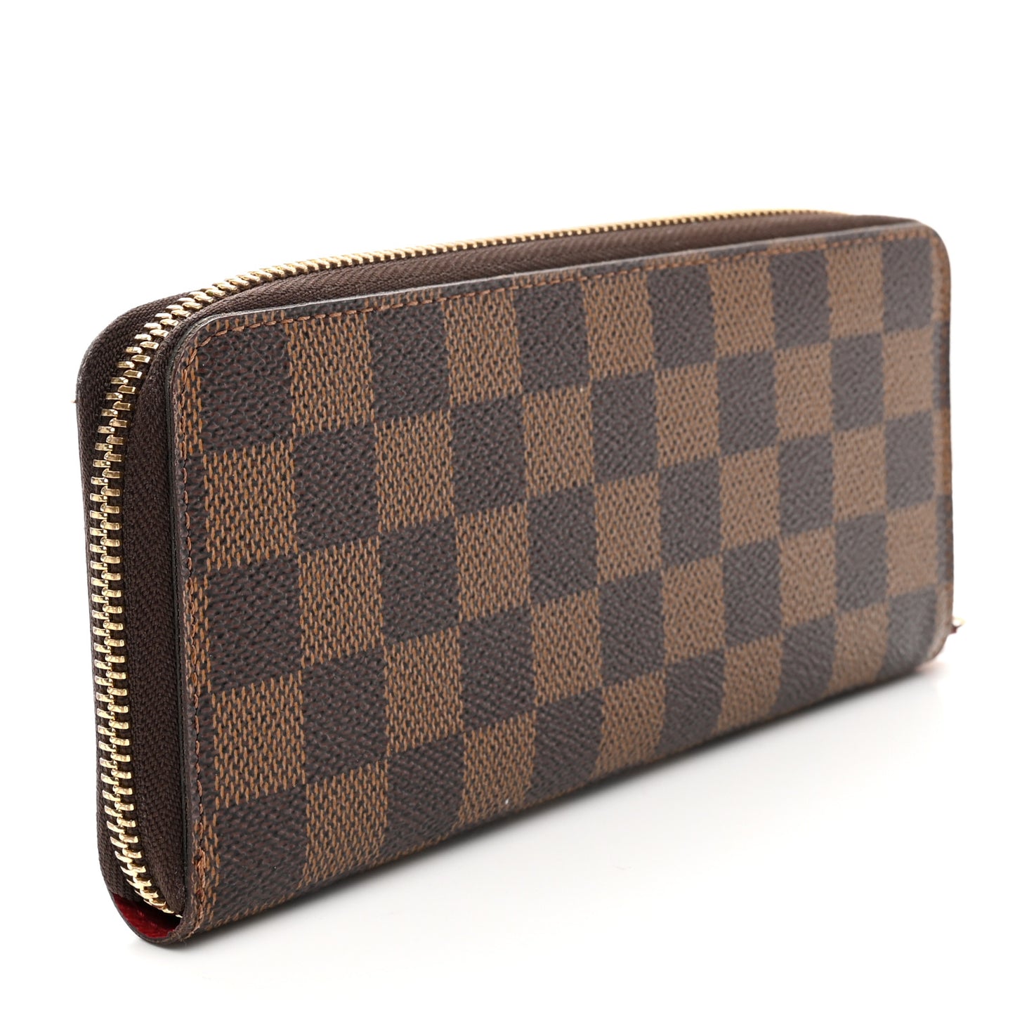 Damier Ebene Clemence Wallet Cherry