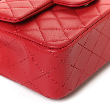 Chanel Lambskin Quilted Mini Top Handle Rectangular Flap Red 12 of 13
