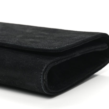 Gucci Velvet Crystal Interlocking Clutch Black 9 of 11