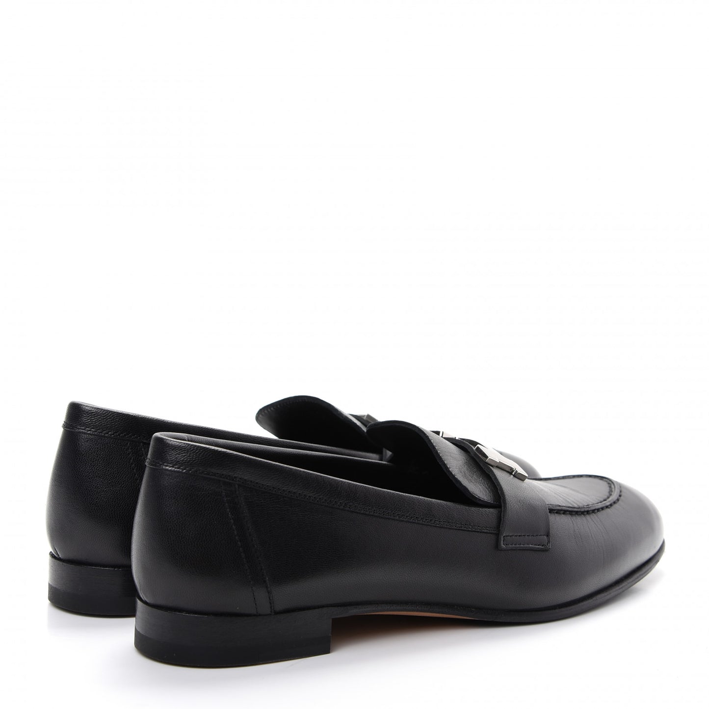 Goatskin Womens Paris Loafers 37.5 Black