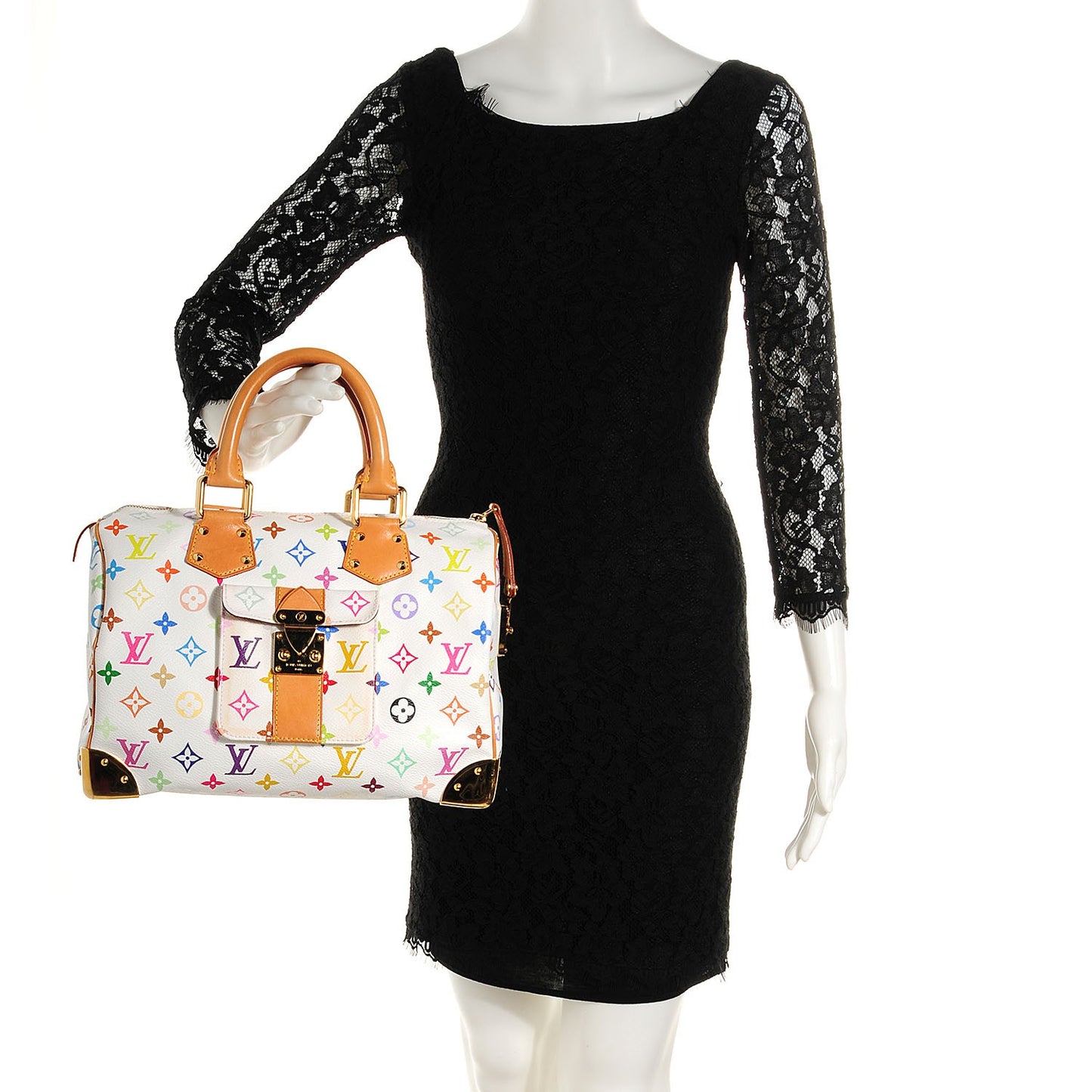 Monogram Multicolor Speedy 30 White