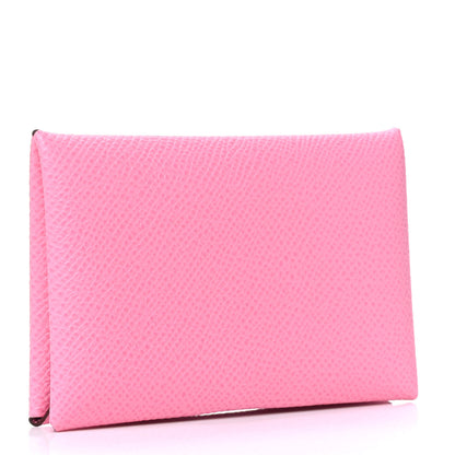 Hermes Epsom Calvi Card Case 5P Pink 2 of 4