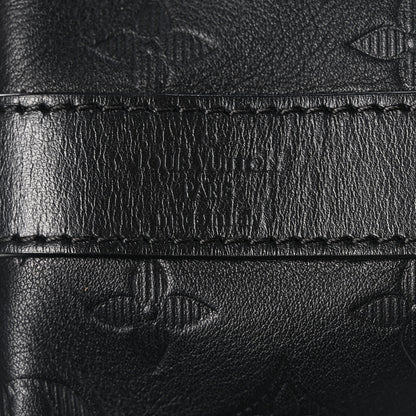 Louis Vuitton Calfskin Shadow Monogram Keepall Bandouliere 50 Black 5 of 10