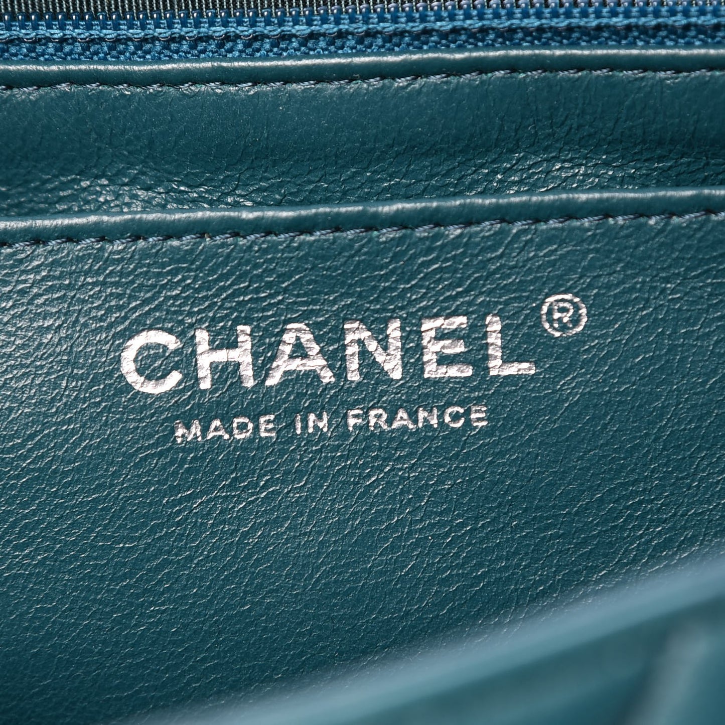 Lambskin Quilted Jumbo Single Flap Turquoise