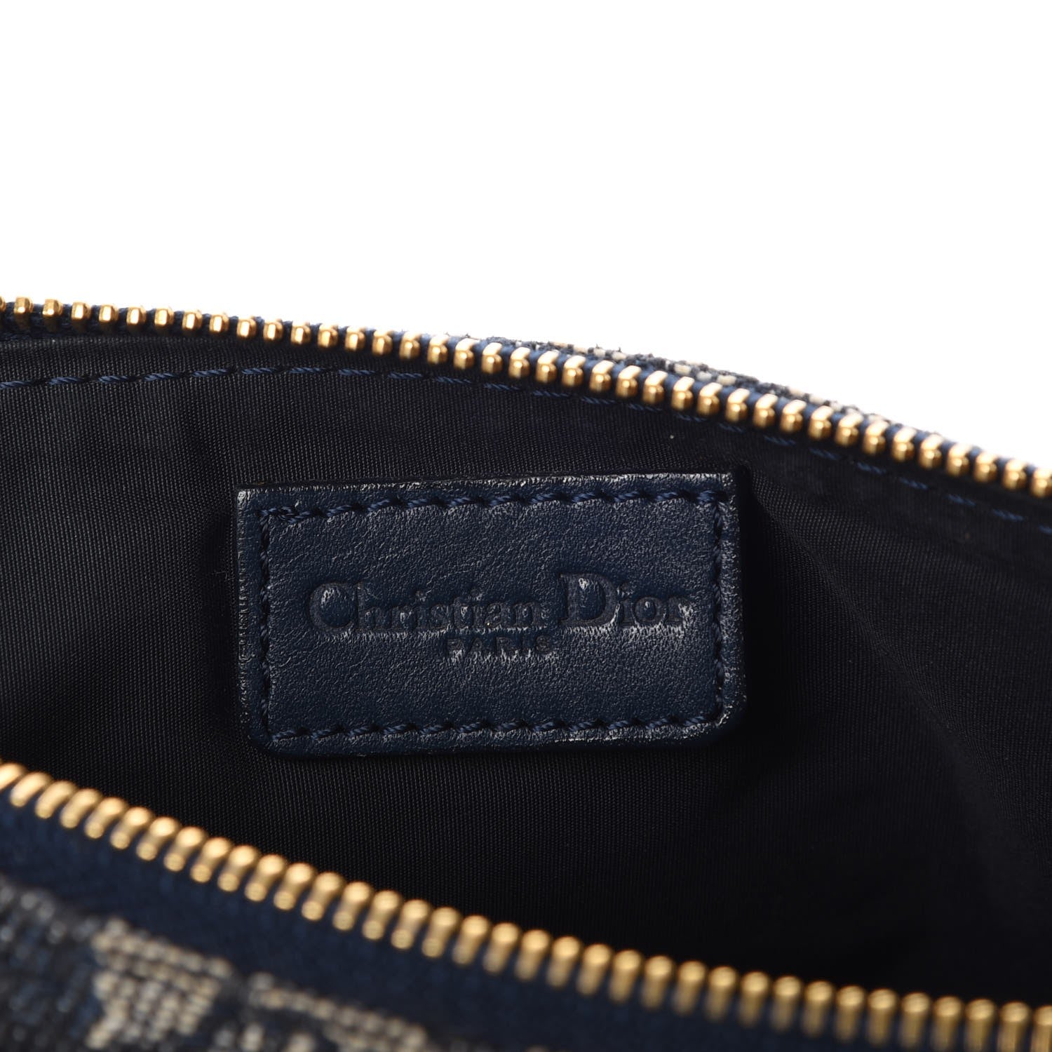 Christian Dior Monogram Mini Saddle Pochette Navy 7 of 8