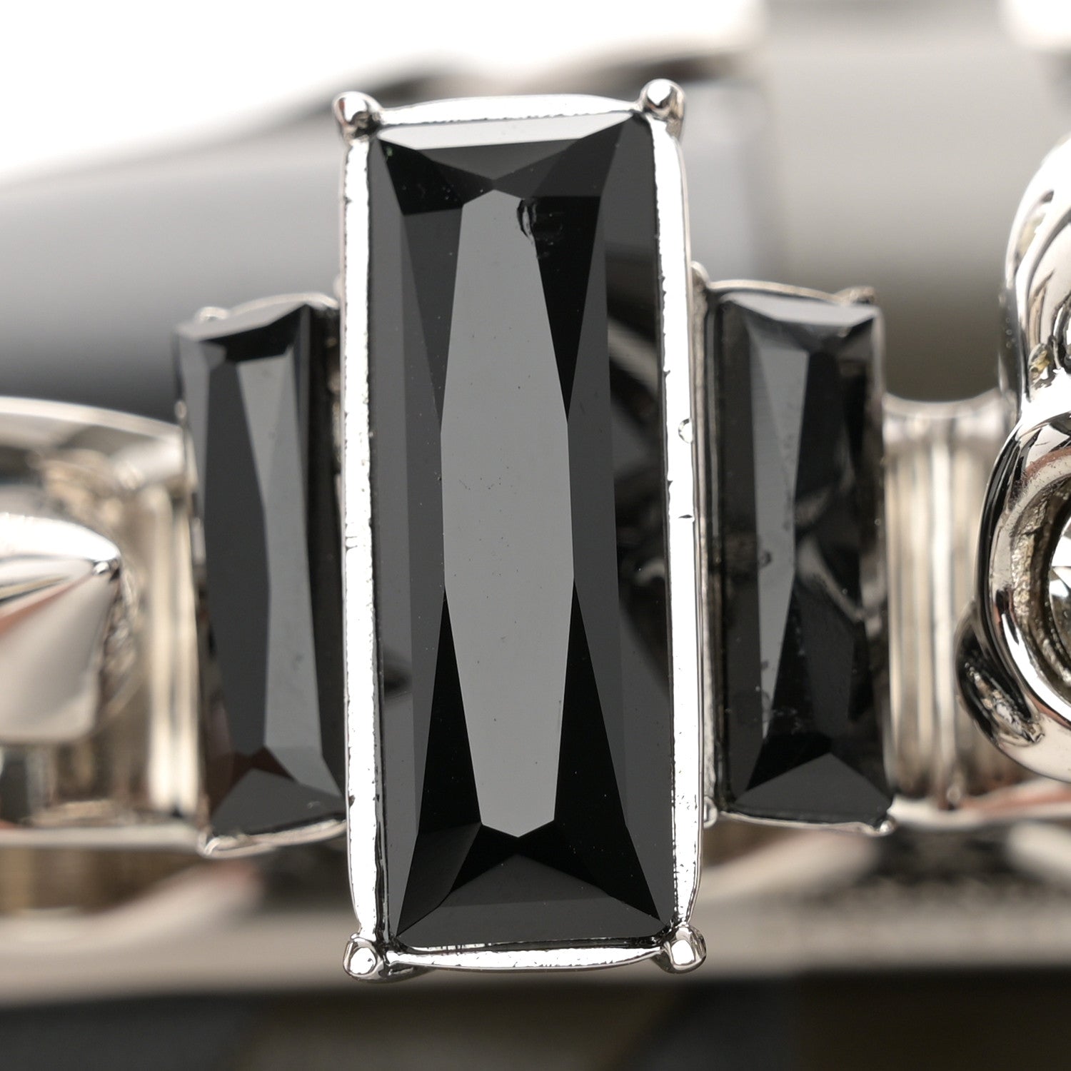 Alexander McQueen Nappa Harness Skull Knuckle Oval Box Clutch Black 11 of 13