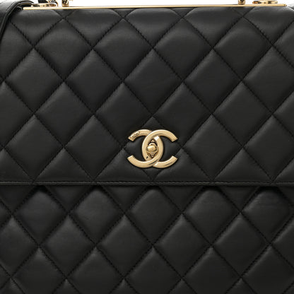 Chanel Lambskin Quilted Large Trendy CC Dual Handle Flap Bag Black 8 of 16