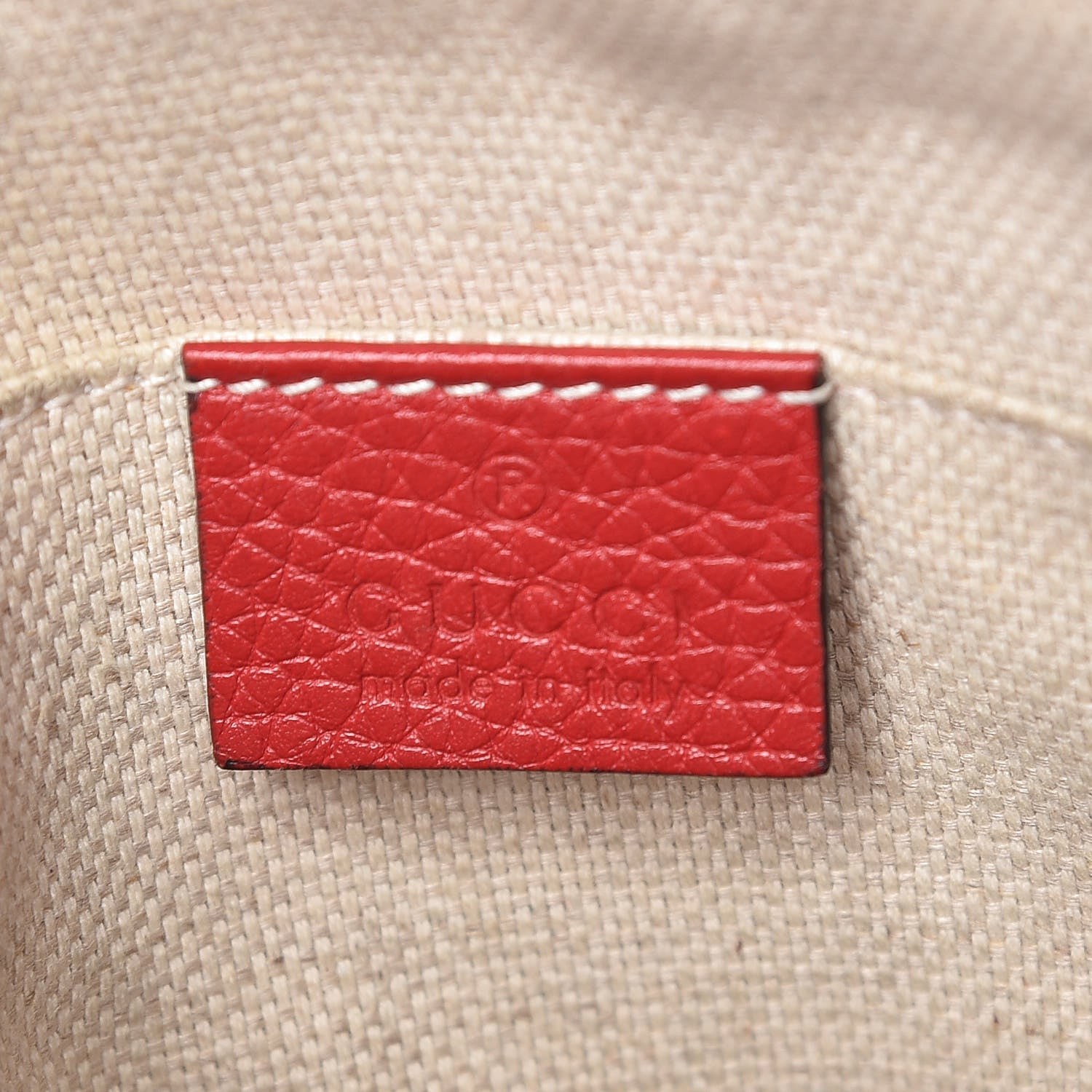 Gucci Pebbled Calfskin Small Soho Disco Bag Tabasco Red 6 of 7