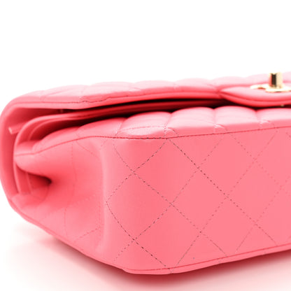 Chanel Lambskin Quilted Medium Double Flap Pink 9 of 11