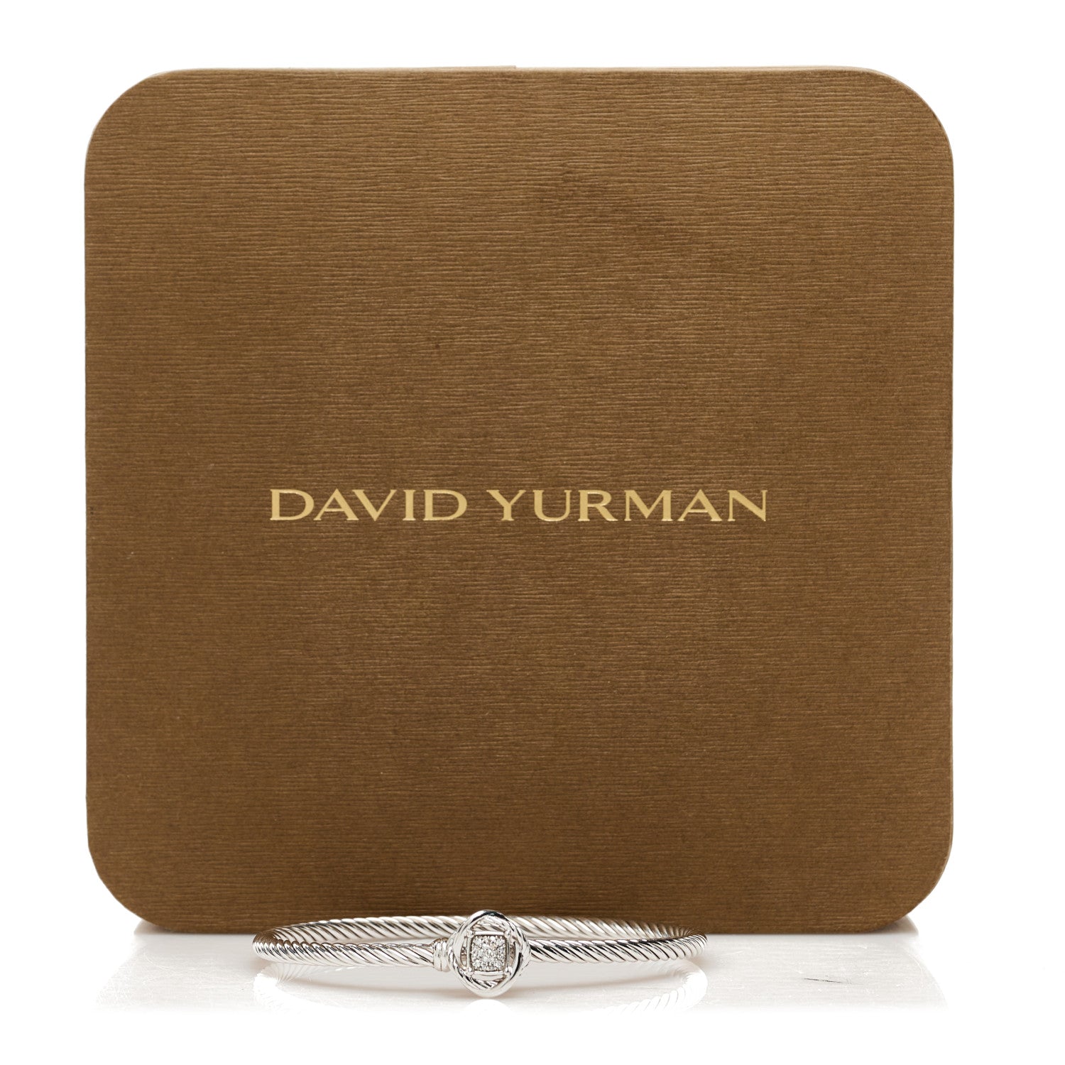 David Yurman Sterling Silver Diamond 3mm Infinity Bracelet 4 of 4
